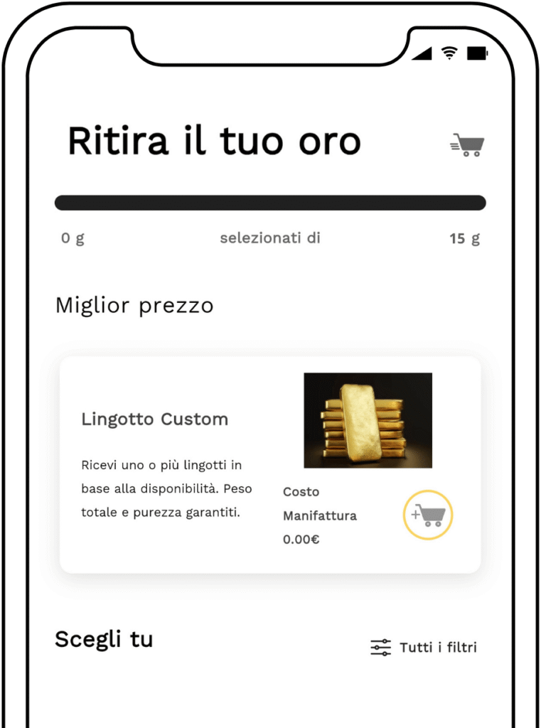 Ritirare l'oro fisico: dal caveau a casa tua, direttamente dall'app 2